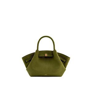 Hana Mini Faux Suede Tote Bag - Dark Olive ^_^